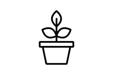 Bitki çizgisi simgesi, vektör, piksel mükemmel, illüstratör dosyası