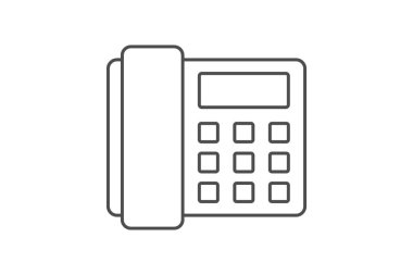 VoIP Telefon İnce Çizgisi simgesi, vektör, piksel mükemmel, illüstratör dosyası