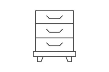 Dosya Kabine ince simgesi, vektör, piksel mükemmel, illüstratör dosyası