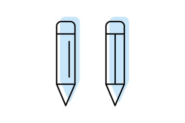 Kalem rengi gölge ince çizgi simgesi, vektör, piksel mükemmel, illüstratör dosyası