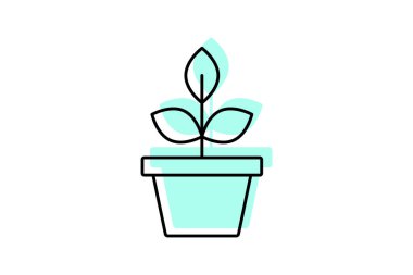 Renk gölge ince çizgi simgesi, vektör, piksel mükemmel, illüstratör dosyası