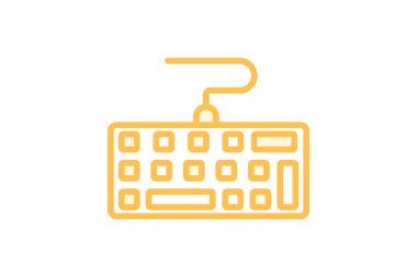 Klavye duoton satır simgesi, vektör, piksel mükemmel, illüstratör dosyası