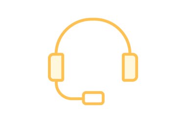 Kulaklık duotone satır simgesi, vektör, piksel mükemmel, illüstratör dosyası