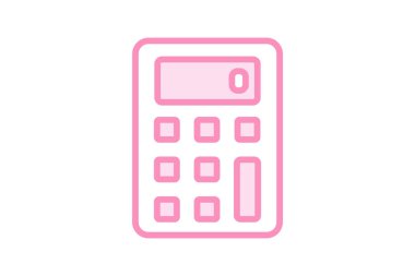 Hesaplayıcı duotone çizgi simgesi, vektör, piksel mükemmel, illüstratör dosyası