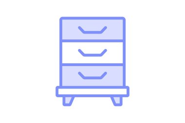 Dosya Kabinesi duoton satır simgesi, vektör, piksel mükemmel, illüstratör dosyası