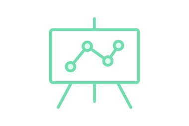 Pano Stand duoton satır simgesi, vektör, piksel mükemmel, illüstratör dosyası