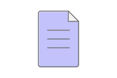 Kağıt doğrusal renk simgesi, vektör, piksel mükemmel, illüstratör dosyası