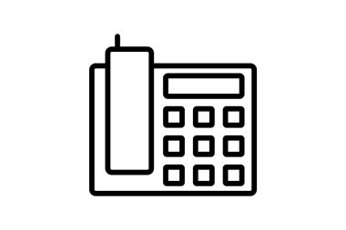 Telefon hattı simgesi, vektör, piksel mükemmel, illüstratör dosyası