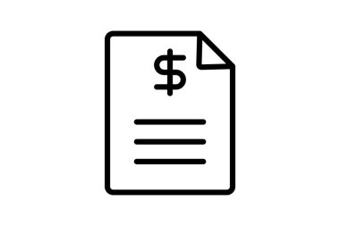 Ticari Risk çizgisi simgesi, vektör, piksel mükemmel, illüstratör dosyası