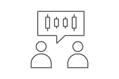 Ticari rekabet ince çizgi simgesi, vektör, piksel mükemmel, illüstratör dosyası