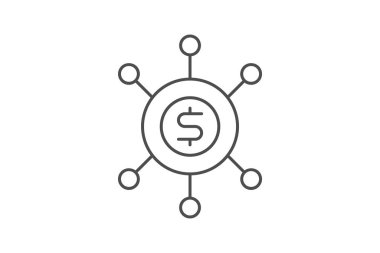 Ticari Genişleme ince çizgi simgesi, vektör, piksel mükemmel, illüstratör dosyası