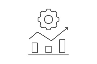 Ticari Geliştirme İnce Çizgisi simgesi, vektör, piksel mükemmel, illüstratör dosyası