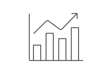 Ticari Büyüme Umutları ince çizgi simgesi, vektör, piksel mükemmel, illüstratör dosyası