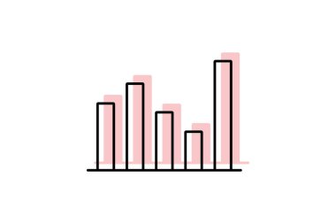 Ticari Finans renk gölge ince çizgi simgesi, vektör, piksel mükemmel, illüstratör dosyası