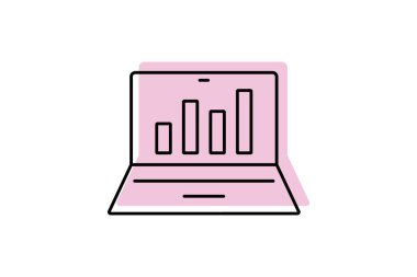 Etki renk gölge ince çizgi simgesi, vektör, piksel mükemmel, illüstratör dosyası