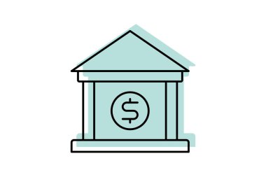 Ticari tahmin renk gölge ince çizgi simgesi, vektör, piksel mükemmel, illüstratör dosyası