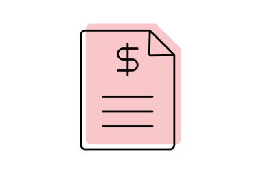 Ticari Riskler renk gölge ince çizgi simgesi, vektör, piksel mükemmel, illüstratör dosyası