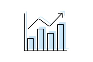 Ticari Büyüme Umutları renk gölge ince çizgi simgesi, vektör, piksel mükemmel, illüstratör dosyası