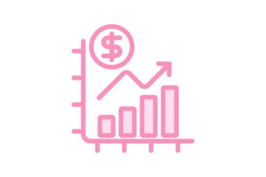 Ticaret Stratejisi duoton çizgi simgesi, vektör, piksel mükemmel, illüstratör dosyası