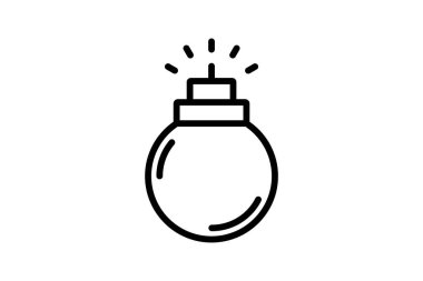 Bomba çizgisi simgesi, vektör, piksel mükemmel, illüstratör dosyası