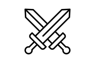 Savaş hattı simgesi, vektör, piksel mükemmel, illüstratör dosyası