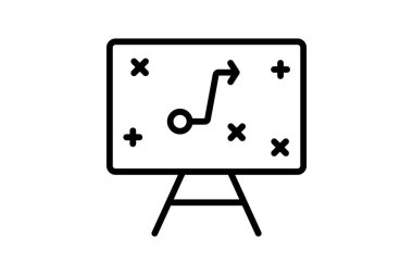 Strateji çizgisi simgesi, vektör, piksel mükemmel, illüstratör dosyası