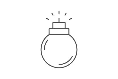 Bombalar ince çizgi simgesi, vektör, piksel mükemmel, illüstratör dosyası