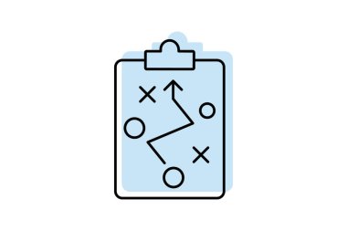 Taktik renk gölge ince çizgi simgesi, vektör, piksel mükemmel, illüstratör dosyası