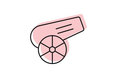 Renk gölge ince çizgi simgesini, vektörü, piksel mükemmel, illüstratör dosyasını yok et