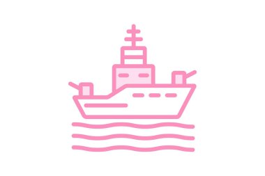 Gemilerin duotone satır simgesi, vektör, piksel mükemmel, illüstratör dosyası