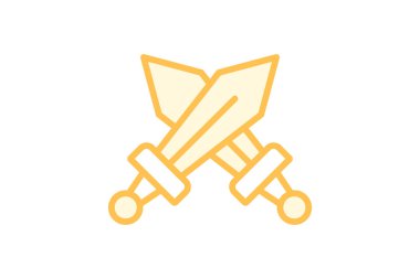 Savaş alanı duoton çizgi simgesi, vektör, piksel mükemmel, illüstratör dosyası