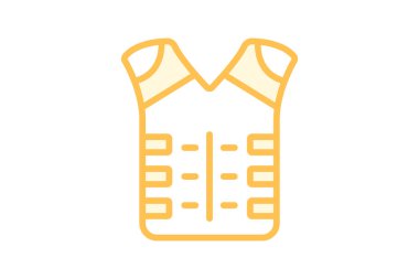 Zırh duoton çizgi simgesi, vektör, piksel mükemmel, illüstratör dosyası