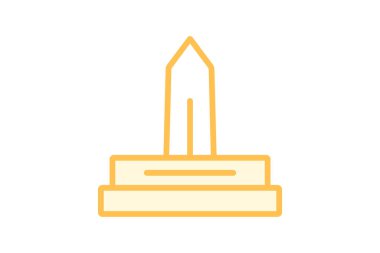 War Memorial duotone çizgi simgesi, vektör, piksel mükemmel, illüstratör dosyası