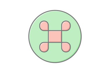 Komut doğrusal renk simgesi, vektör, piksel mükemmel, illüstratör dosyası