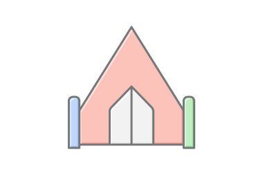 İç Savaş doğrusal renk simgesi, vektör, piksel mükemmel, illüstratör dosyası