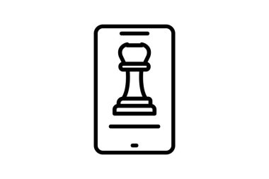 Çevrimiçi Strateji çizgisi simgesi, vektör, piksel mükemmel, illüstratör dosyası