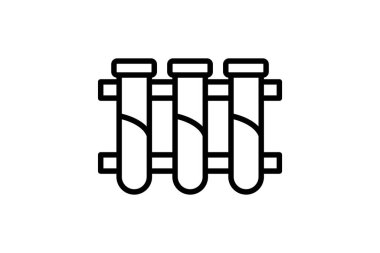 Test Tüpü çizgi simgesi, vektör, piksel mükemmel, illüstratör dosyası
