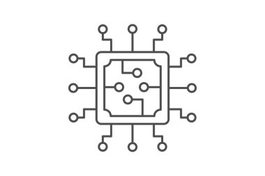 Devre ince simgesi, vektör, piksel mükemmel, illüstratör dosyası