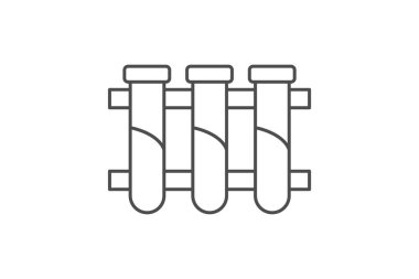 Test Tüpü İnce Çizgi simgesi, vektör, piksel mükemmel, illüstratör dosyası