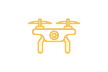 İHA çizgi simgesi, vektör, piksel mükemmel, illüstratör dosyası