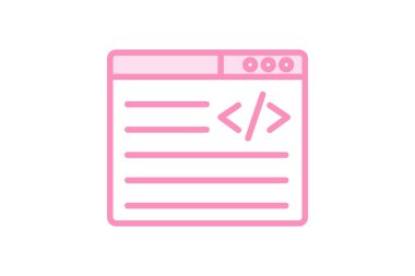 Duotone satır simgesi, vektör, piksel mükemmel, illüstratör dosyası programlanıyor