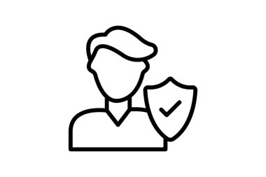 Çalışanların Sigorta Satırı simgesi, vektör, piksel mükemmel, illüstratör dosyası