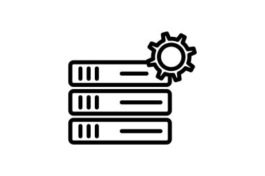Sunucu Yapılandırma Satırı simgesi, vektör, piksel mükemmel, illüstratör dosyası