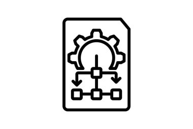 Akış çizelgesi simgesi, vektör, piksel mükemmel, illüstratör dosyası