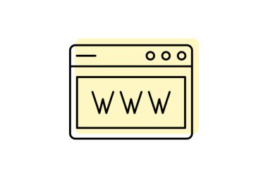 İş sitesi renk gölge inceltici simge, vektör, piksel mükemmel, illüstratör dosyası