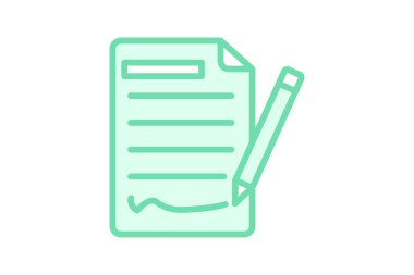 Sözleşmeli duotone satır simgesi, vektör, piksel mükemmel, illüstratör dosyası