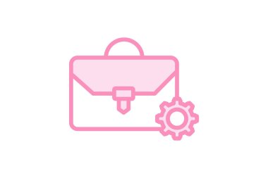 Portföy Çanta duoton satır simgesi, vektör, piksel mükemmel, illüstratör dosyası