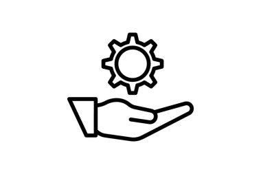 Sorumluluk satırı simgesi, vektör, piksel mükemmel, illüstratör dosyası