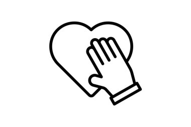 Dürüstlük çizgisi simgesi, vektör, piksel mükemmel, illüstratör dosyası