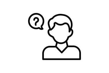 Curiosity satır simgesi, vektör, piksel mükemmel, illüstratör dosyası